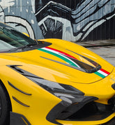 Ferrari F8 Tributo & Spider 2020 2021 2022 2023 with Aftermarket Parts - M Style Lighting Vent Carbon Fiber from Aero Republic